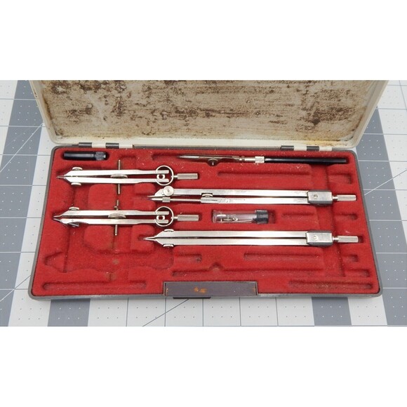 Lafayette 99-7003 Precision Drafting Tool Compass Drawing Set Made In Germany - Picture 2 of 11